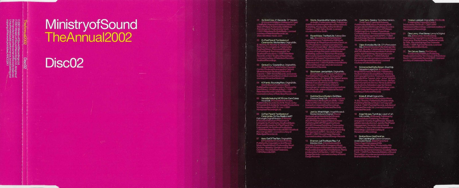Middle of cover of ANCD 2K1